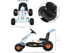 Go Kart Kinderfahrzeug mit Pedal Bremsen*HOMCOM Discount
