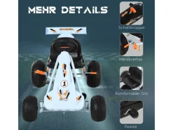Go Kart Kinderfahrzeug mit Pedal Bremsen*HOMCOM Discount