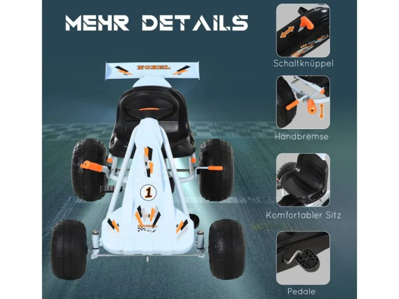 Go Kart Kinderfahrzeug mit Pedal Bremsen*HOMCOM Discount