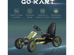 HOMCOM Quads|Outdoor-Spielzeug|Go Kart Tretauto mit Handbremse Verstellbarem Sitz