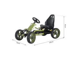 HOMCOM Quads|Outdoor-Spielzeug|Go Kart Tretauto mit Handbremse Verstellbarem Sitz