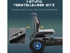 Gokart Kinderfahrzeug mit Verstellbarem Sitz*HOMCOM Outlet