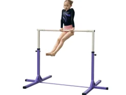 Gymnastik-Turnreck Stahl Buchenholz Violett 194B x 121T x 92-150H cm*HOMCOM Clearance