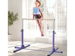 Gymnastik-Turnreck  Stahl Buchenholz Violett 194B x 121T x 92-150H cm*HOMCOM Clearance