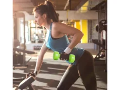 HOMCOM Fitnessgeräte|Hantelset Gusseisen PU Kunststoff Mulitifarbe 41L x 30B x 8H cm