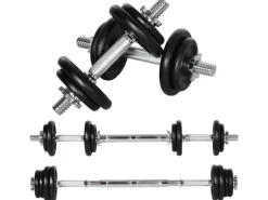 Hantel-Set Verstellbare Dumbbellset Eisen Schwarz 95L x 16B x 16H cm*HOMCOM New