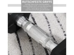 HOMCOM Fitnessgeräte|Hexagon Gummi-Hantel Griff Gerändelt Gewichte Metall Gummi Schwarz 2x10Kg