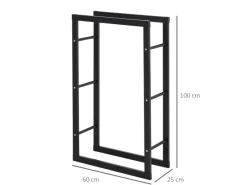 HOMCOM Kaminholzregale|Kaminholzregal 60 x 25 x 100 cm für Innen und Außen