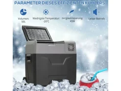 HOMCOM Kühlboxen|Kühlbox Aluminum Kunststoff Grau 58,6L x 37,8B x 54,5H cm