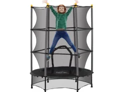 HOMCOM Gartenspielgeräte|Trampoline|Kids Trampoline Stahl Kunststoff 140L x 140B x 190H cm