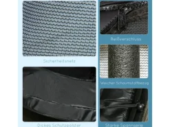 HOMCOM Gartenspielgeräte|Trampoline|Kids Trampoline Stahl Kunststoff 140L x 140B x 190H cm