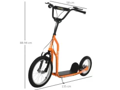 HOMCOM Quads|Motorroller|Kinderroller Kickboard mit Luftreifen