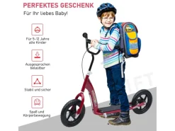 HOMCOM Quads|Motorroller|Kinderroller mit Hinterbremse Cityroller