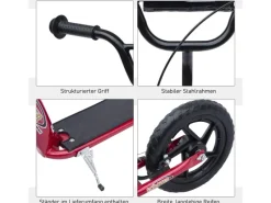 HOMCOM Quads|Motorroller|Kinderroller mit Hinterbremse Cityroller