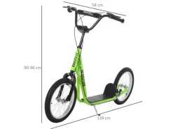 HOMCOM Quads|Motorroller|Kinderroller mit Luftreifen Handbremse