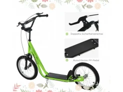 HOMCOM Quads|Motorroller|Kinderroller mit Luftreifen Handbremse