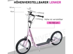Kinderroller mit Luftreifen Kickboard*HOMCOM Clearance