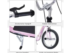 Kinderroller mit Luftreifen Kickboard*HOMCOM Clearance