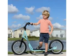 Kinderroller mit Luftreifen Handbremse Höhenverstellbar*HOMCOM Discount