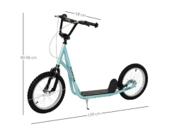 Kinderroller mit Luftreifen Handbremse Höhenverstellbar*HOMCOM Discount