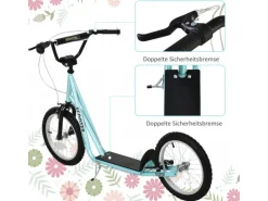 Kinderroller mit Luftreifen Handbremse Höhenverstellbar*HOMCOM Discount