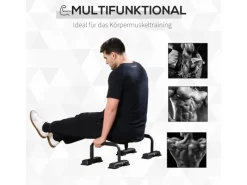 Liegestützgriffe 2er Set Rutschfest Griffe Push Up Bars Parallettes Stahl*HOMCOM Outlet