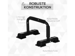 Liegestützgriffe 2er Set Rutschfest Griffe Push Up Bars Parallettes Stahl*HOMCOM Outlet