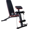 HOMCOM Fitnessgeräte|Multifunktion Hantelbank mit Feder Booster bis 120kg Schwarz 54 x 160 x 106cm