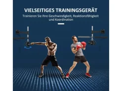 Reflexbarren-Trainer PU-Kunststoff Stahl Schwarz 79L x 72B x 20H cm*HOMCOM Hot