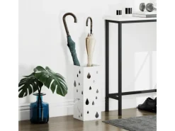 Regenschirmständer Schirmständer mit 4 Haken Wasserauffangschale*HOMCOM Best