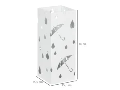 Regenschirmständer Schirmständer mit 4 Haken Wasserauffangschale*HOMCOM Best