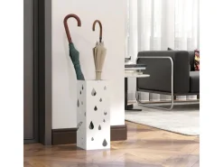 Regenschirmständer Schirmständer mit 4 Haken Wasserauffangschale*HOMCOM Best