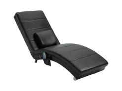 Relaxliege mit Massagefunktion Hohe Rückenlehn Schwarz 58 x 163 x 87 cm*HOMCOM Best