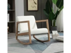 Schaukelstuhl mit Holzrahmen 60 x 81 x 71 cm*HOMCOM Hot