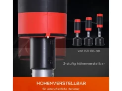 HOMCOM Fitnessgeräte|Standboxsack Kunstleder Kunststoff SchwarzRot 58L x 58B x 158-186H cm