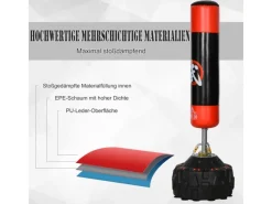 Standboxsack PU EPE HDPE Schwarz  60B x 60T x 180H cm*HOMCOM Outlet