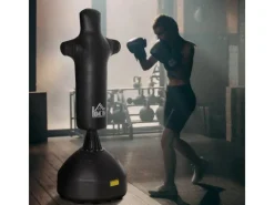 Standboxsack Stahl PU HDPE Schwarz 63L x 63B x 180H cm*HOMCOM Discount