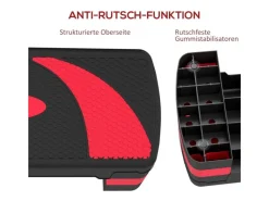 Steppbrett Höhenverstellbar Kunststoff Schwarz Rot 80L x 31B x 20H cm*HOMCOM Sale