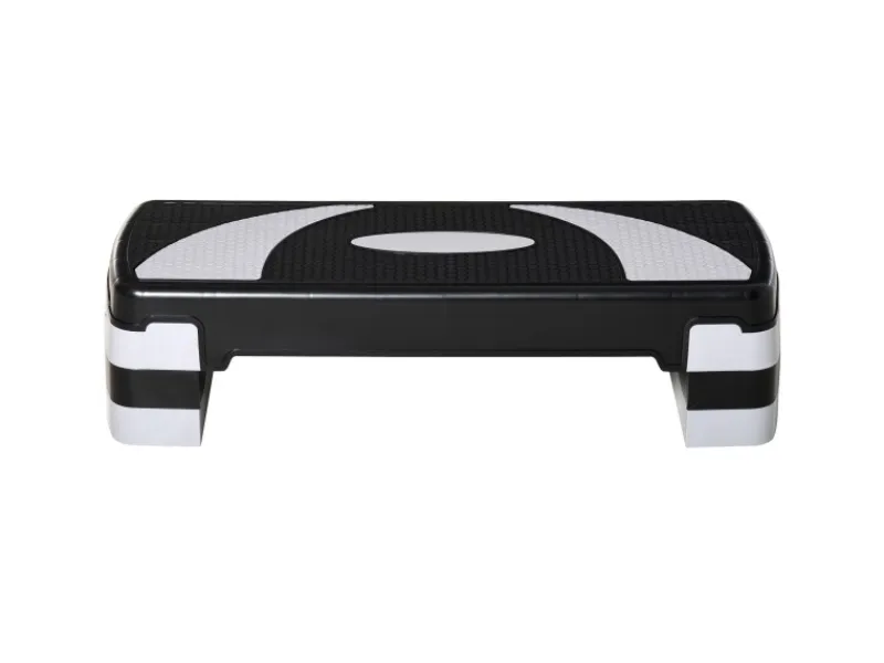 Steppbrett Kunststoff Schwarz+Grau 80L x 31B x 20H cm*HOMCOM Sale