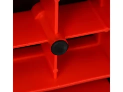 Steppbrett Kunststoff Schwarz+Grau+Rot 68L x 29B x 15Hcm*HOMCOM Hot