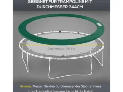 Trampolin Randabdeckung Ø244 cm Dunkelgrün*HOMCOM Discount