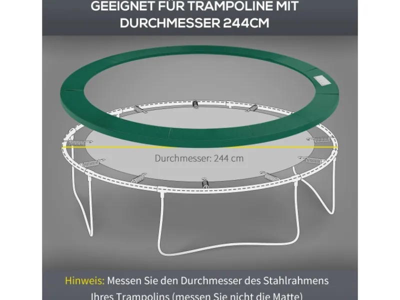 Trampolin Randabdeckung Ø244 cm Dunkelgrün*HOMCOM Discount
