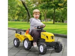 Kinder HOMCOM Outdoor-Spielzeug|Quads|Trettraktor mit Anhänger für Outdoor 133 x 42 x 51 cm