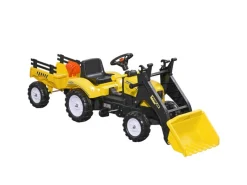 Kinder HOMCOM Kinder-Gartengeräte|Quads|Trettraktor mit Anhänger Schaufel