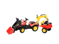 Trettraktor mit Anhänger Frontlader 179 x 42 x 59 cm*HOMCOM