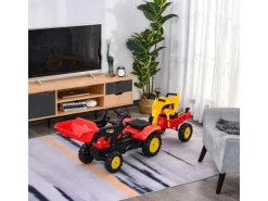 Trettraktor mit Anhänger Frontlader 179 x 42 x 59 cm*HOMCOM