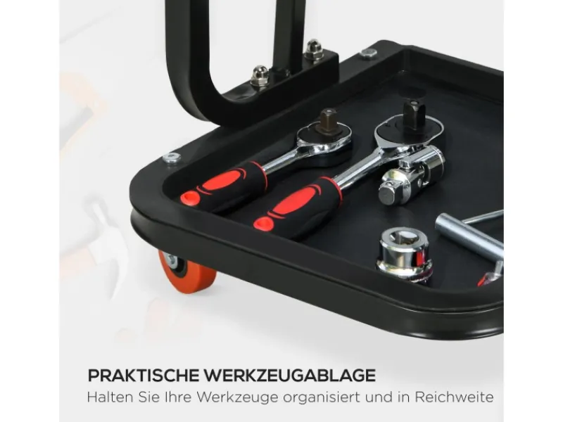 Werkstatthocker mit Ablage Gepolstert Sitzkissen Stahl Rot*HOMCOM Best