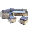 Gartenmöbel-Set Bahia 6-tlg. Polyrattan Grau inkl. Abdeckung*Home Deluxe Clearance