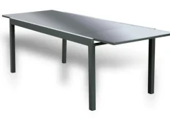 Gartentisch Sol Ausziehbar Glas Hellgrau 75 cm x 240 cm/180 cm x 90*Home Deluxe Clearance