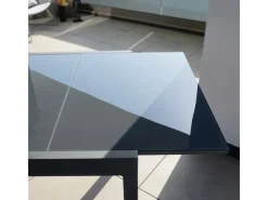 Gartentisch Sol Ausziehbar Glas Hellgrau 75 cm x 240 cm/180 cm x 90*Home Deluxe Clearance